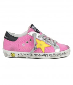 CANVAS SIGNATURE FOXING SUPERSTAR SNEAKERS