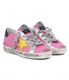 CANVAS SIGNATURE FOXING SUPERSTAR SNEAKERS