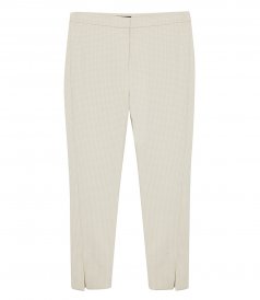 THEORY - STRAIGHT SLIT PANT IN WAFFLE-KNIT