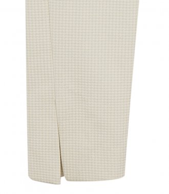 STRAIGHT SLIT PANT IN WAFFLE-KNIT