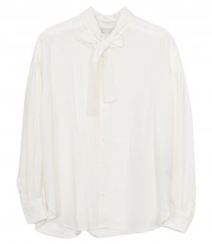 CREPE SHIRT WITH NECK TIE