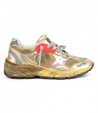SNEAKERS - GOLD LAMINATED DAD-STAR