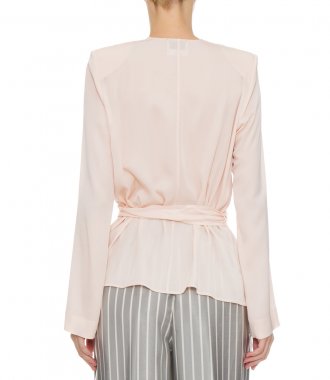 MAROCAIN DIAGONAL BELTED SHIRT