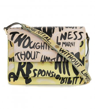 SALES - SPECIAL EDITION YELLOW AND PINK SAFFIANO CALF MINI TRUNK BAG