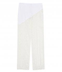 SALES - FLOCKED LACE FULL LENGTH TROUSER