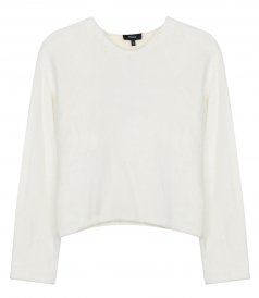 THEORY - ROUNDED TOP IN FAUX FUR JERSEY
