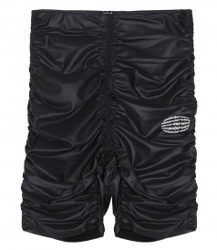 RUCHED BIKE SHORT IN SPANDEX JERSEY