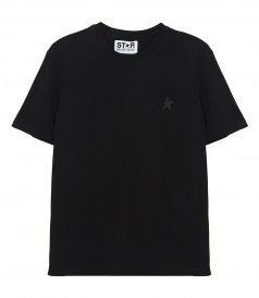 GOLDEN GOOSE  - T-SHIRT WITH TONE-ON-TONE STAR