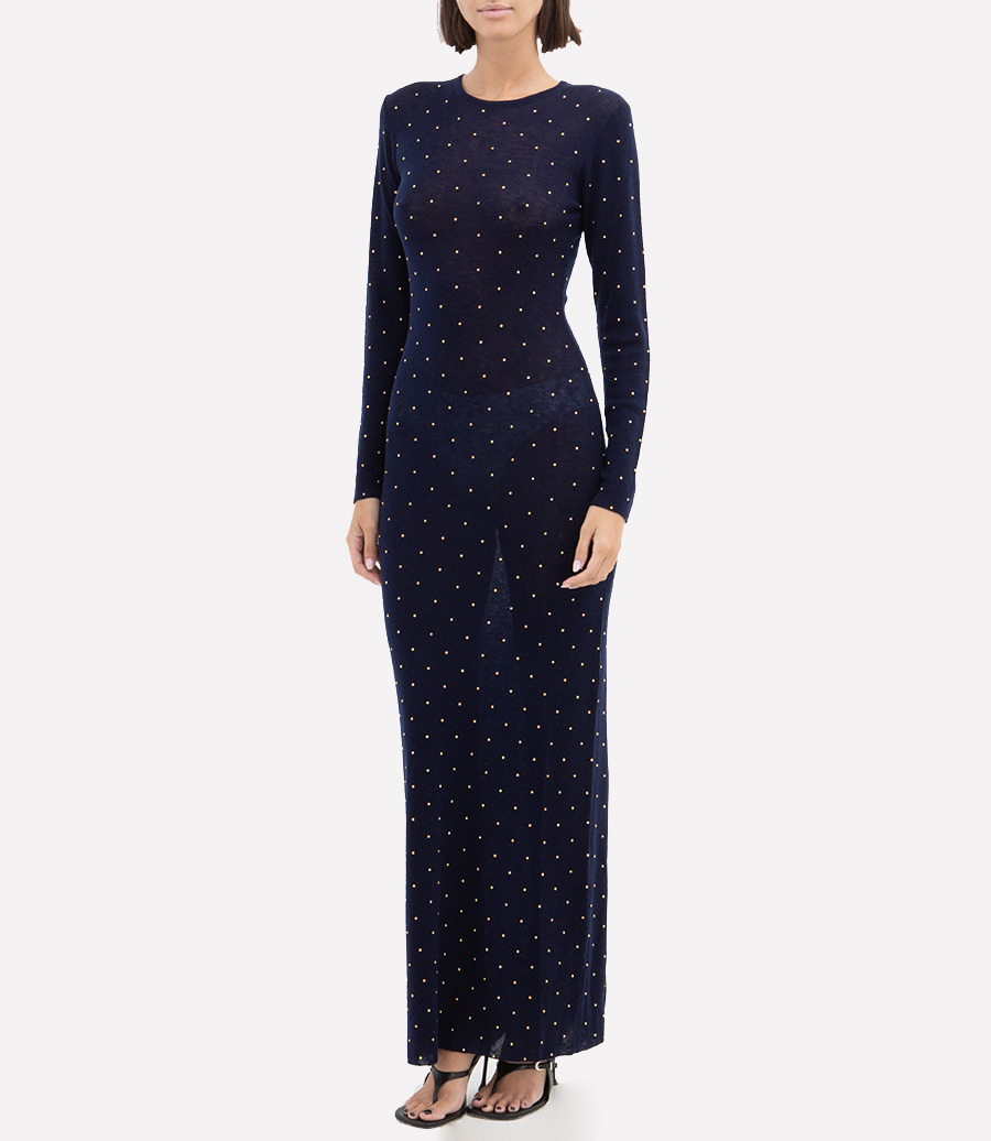 GOLD DETAILS LONG DRESS