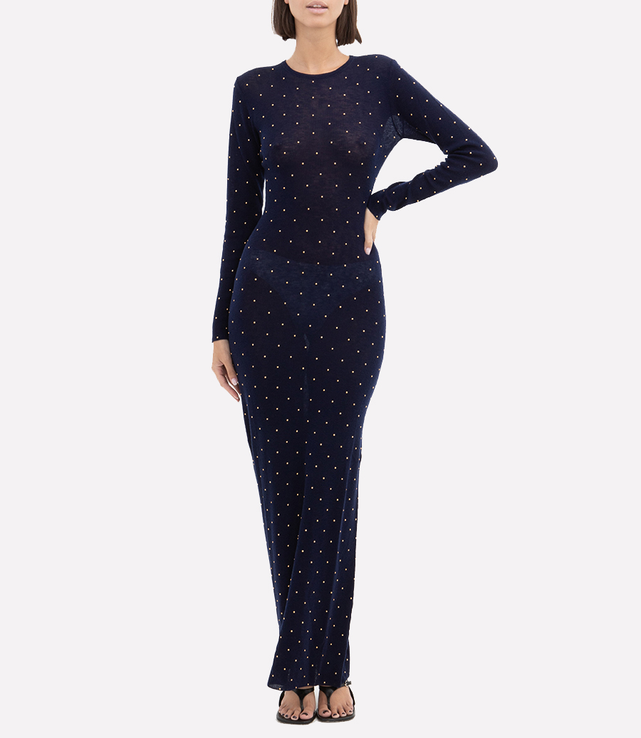 GOLD DETAILS LONG DRESS
