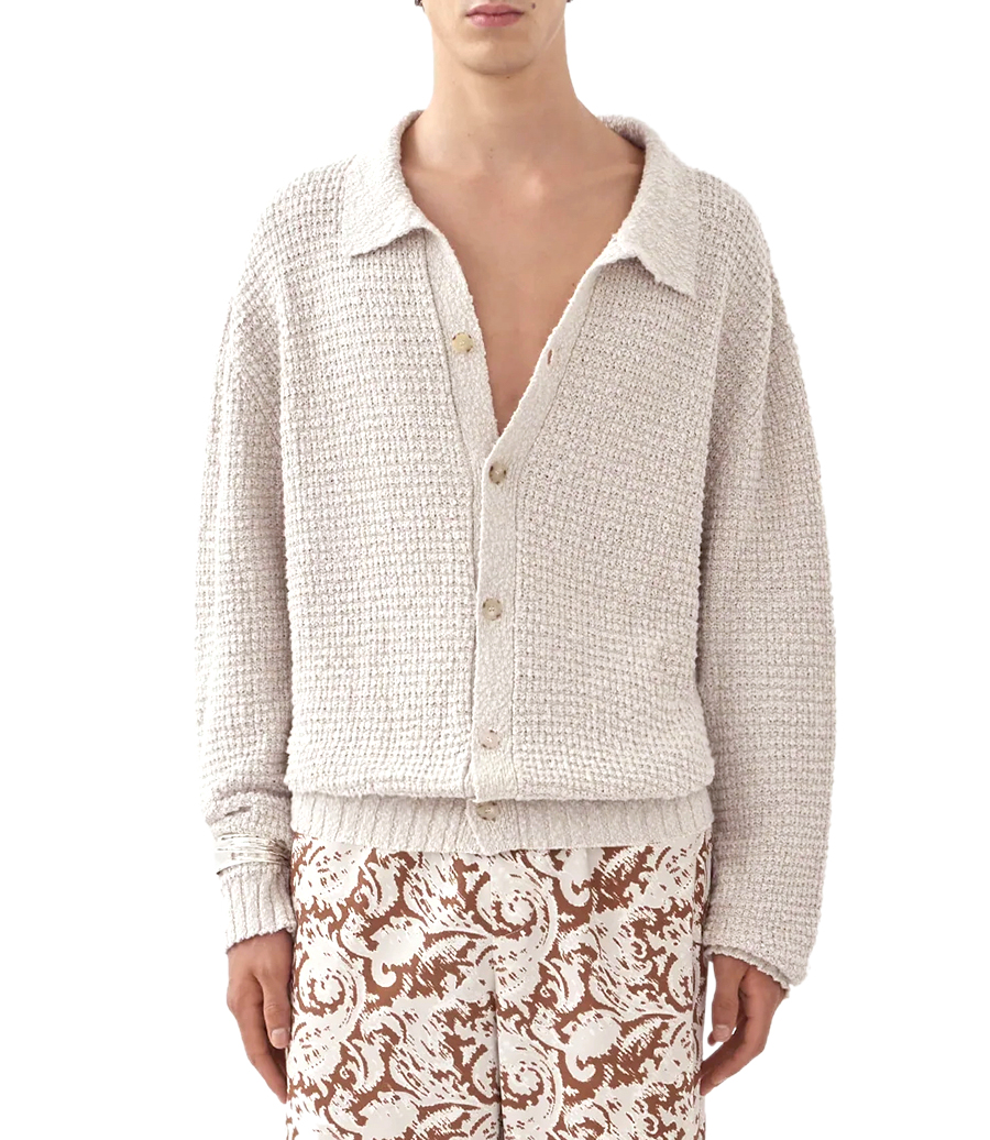 TEXTURED KNIT CARDIGAN