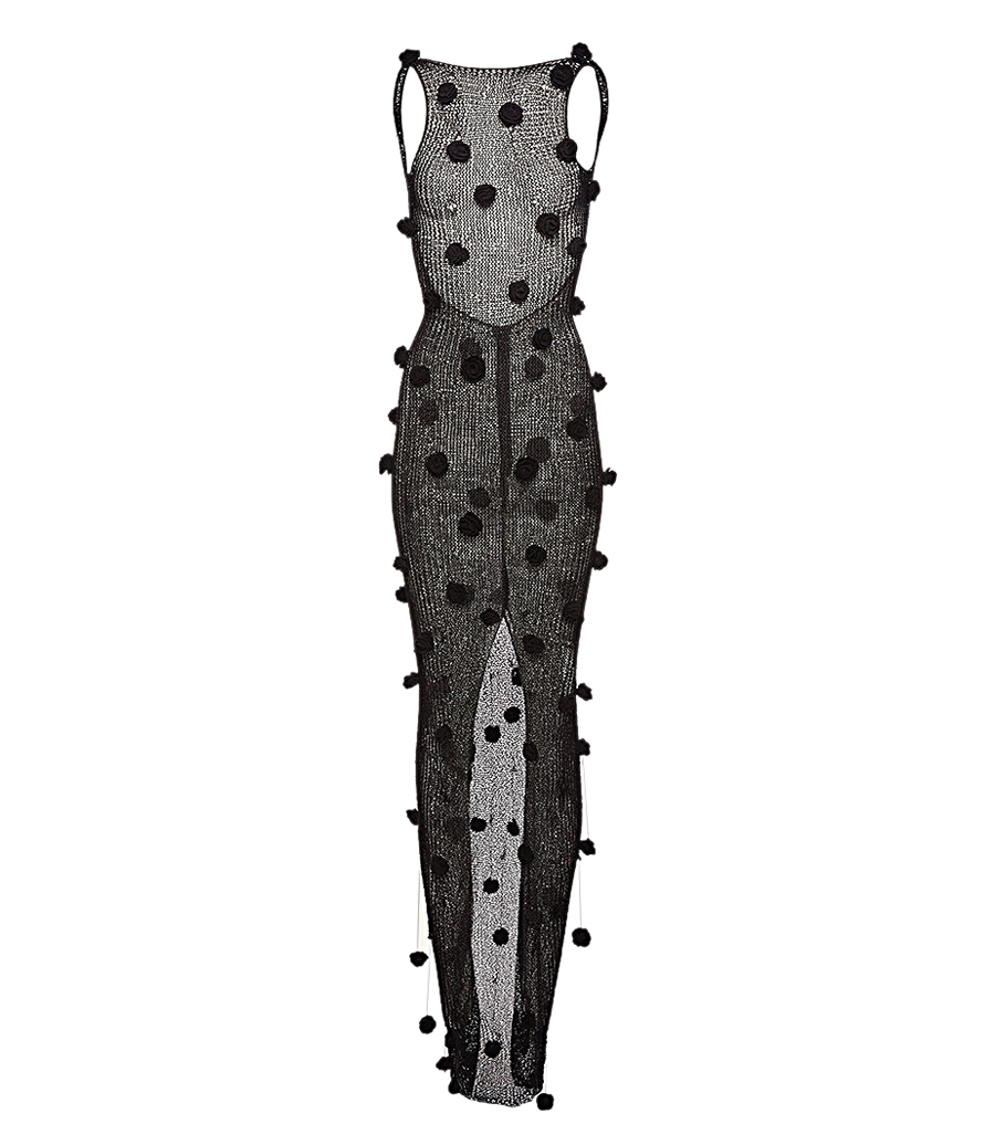 MAGDA BUTRYM - CROCHET FLOWER EMBELLISHED MAXI DRESS