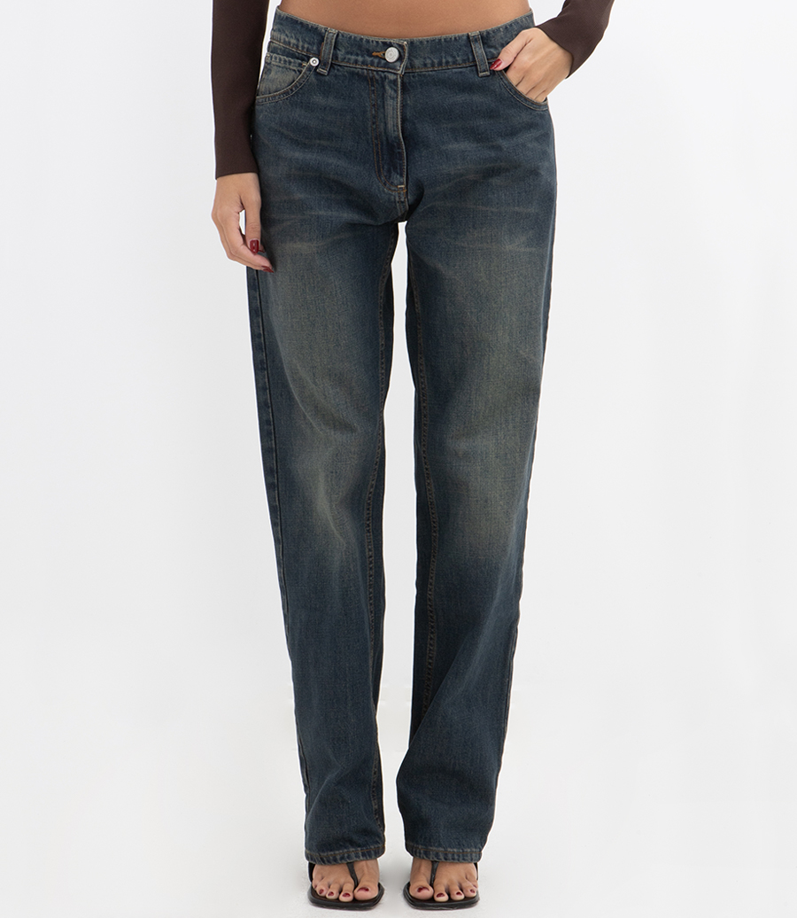 STRAIGHT LEG DENIM PANTS
