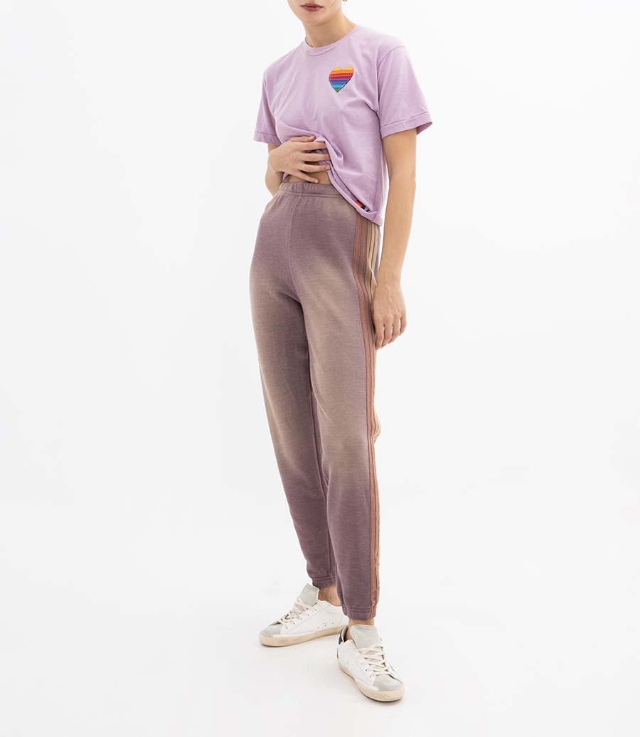 WOMENS 5 STRIPE FADED  SWEATPANTS