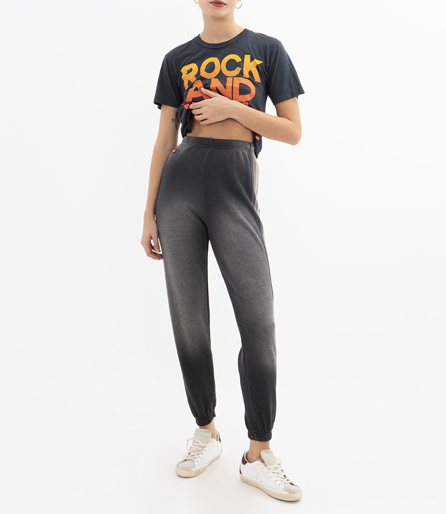 WOMENS 5 STRIPE FADED  SWEATPANTS