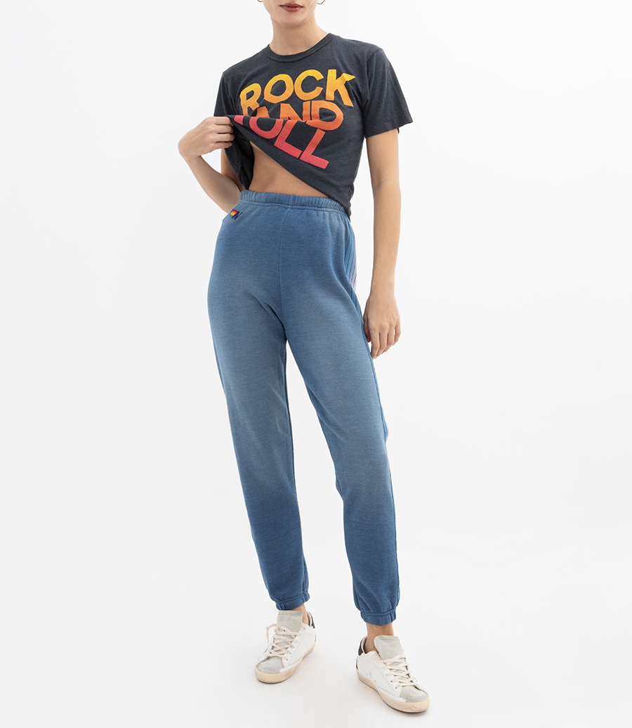 WOMENS 5 STRIPE FADED  SWEATPANTS