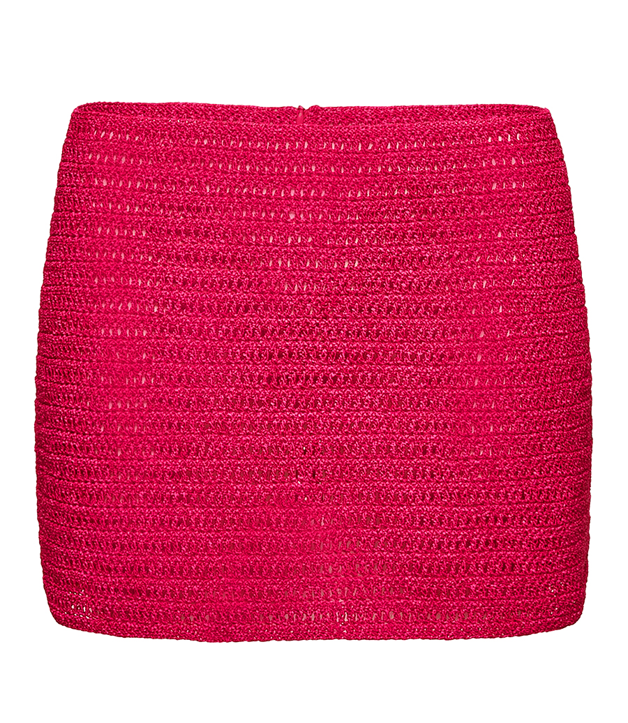 MAGDA BUTRYM - CROCHET MINI SKIRT IN FUCHSIA