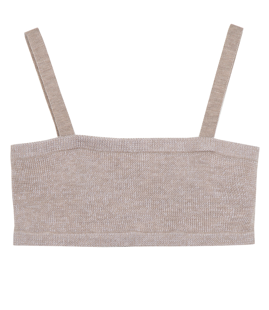MAGDA BUTRYM - KNIT BRALETTE TOP IN BEIGE