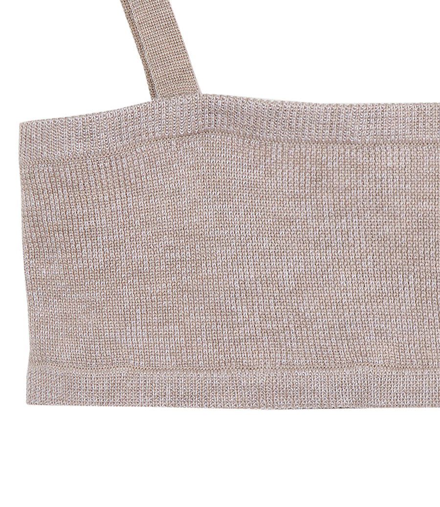KNIT BRALETTE TOP IN BEIGE