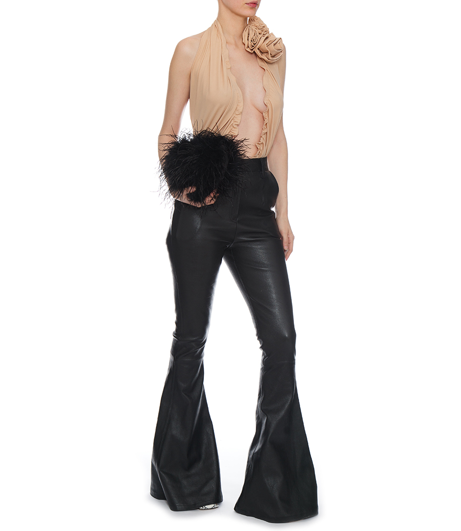FRILLED WRAP BODYSUIT