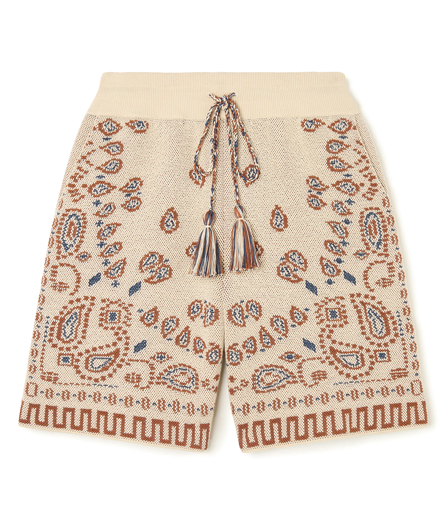 ALANUI - COTTON PIQUET BANDANA BERMUDA