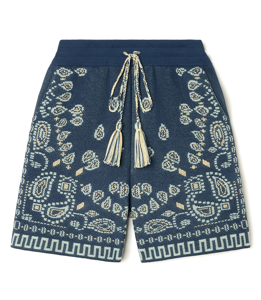 ALANUI - COTTON PIQUET BANDANA BERMUDA