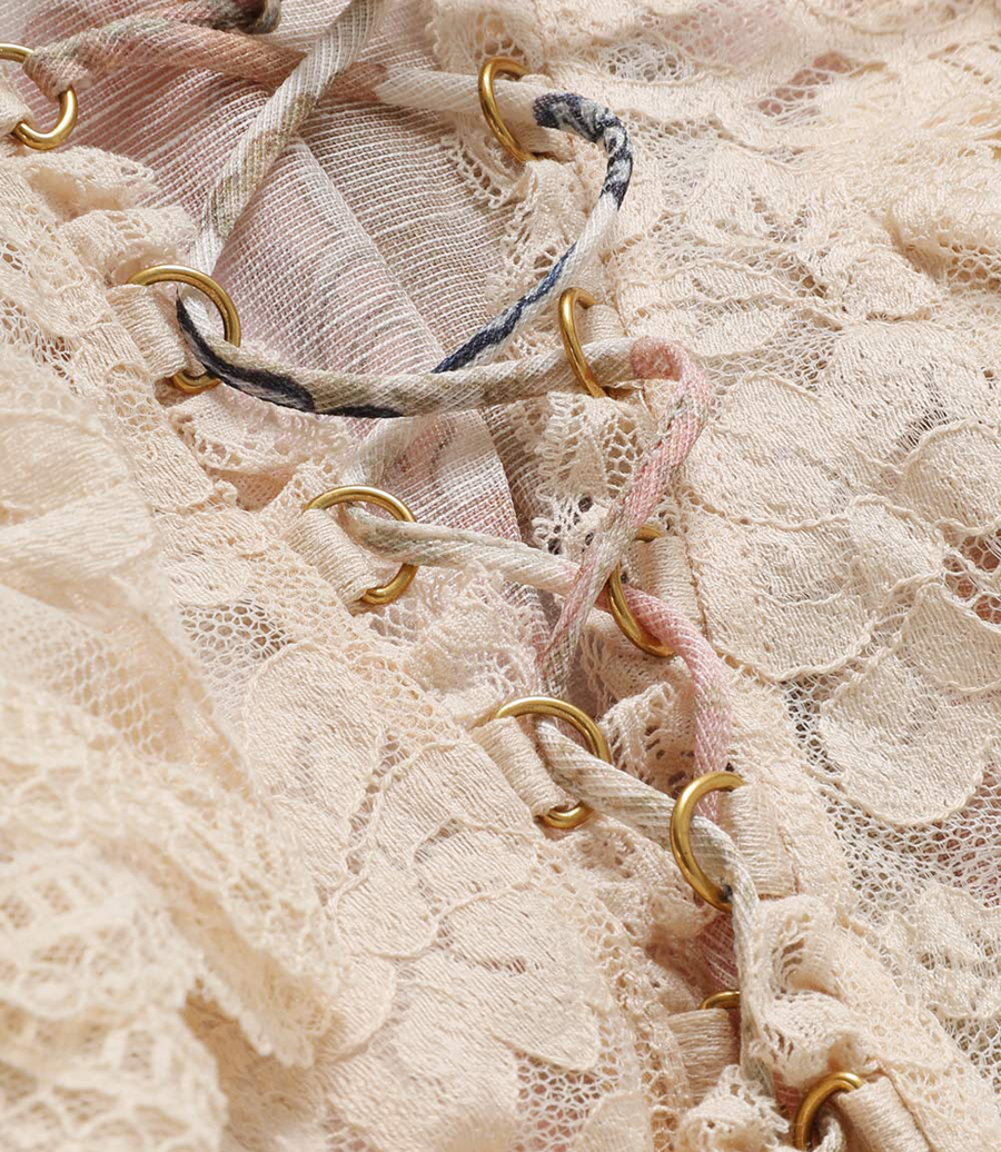 REBELLION LACE UP BLOUSE