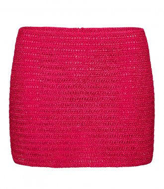 SALES - CROCHET MINI SKIRT IN FUCHSIA