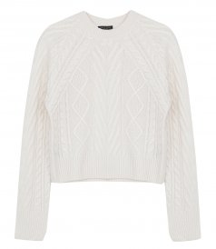 JUST IN - PIERCE CASHMERE CABLE SWEATER