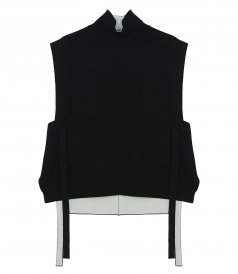 JUST IN - SLEEVELESS DOUBLE FACE WOOL TURTLENECK