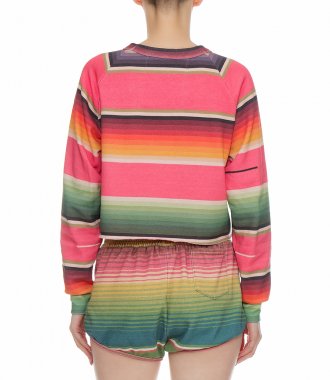 SERAPE BOLT STITCH CROPPED CREW SWEATSHIRT