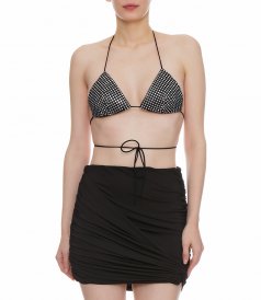 STRAPPY CRYSTAL TRIANGLE TOP