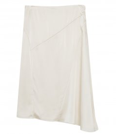 JUST IN - ANGLED SEAM SKIRT IN SATIN