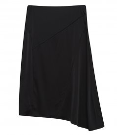 JUST IN - ANGLED SEAM SKIRT IN SATIN