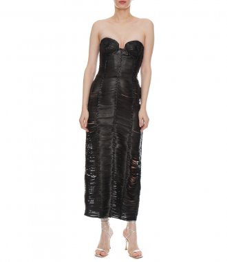 LEATHER BLACK DRESS