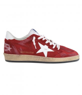 GOLDEN GOOSE  - RED SUEDE BALL STAR