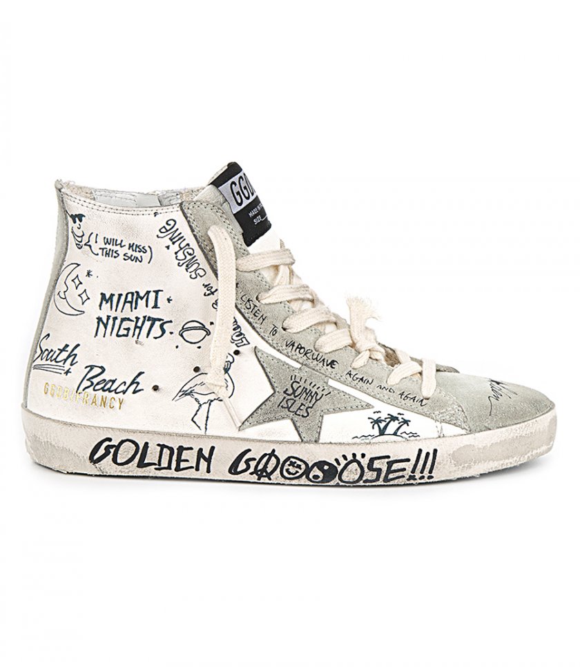 GOLDEN GOOSE  - NAPPA UPPER WITH SUEDE STAR FRANCY