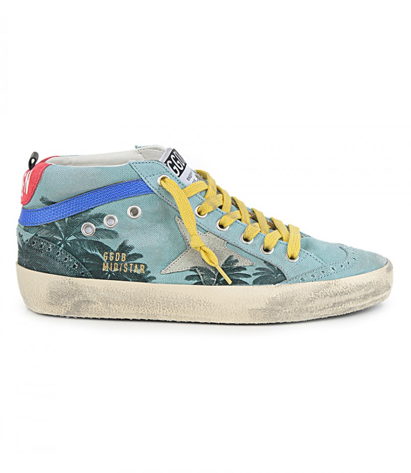 SNEAKERS - PALM PRINT CANVAS MID STAR