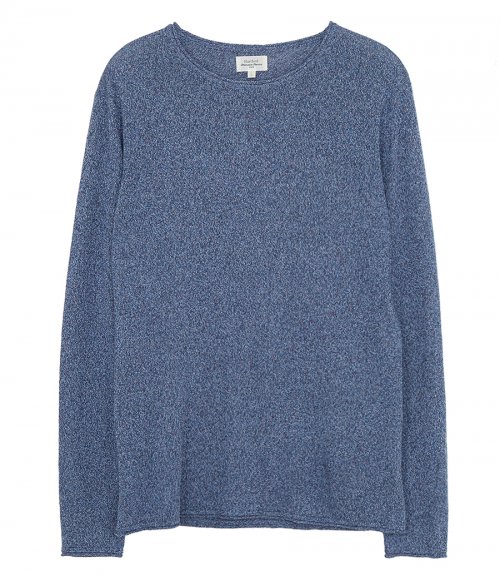 COTTON AND LINEN CREW SWEATER