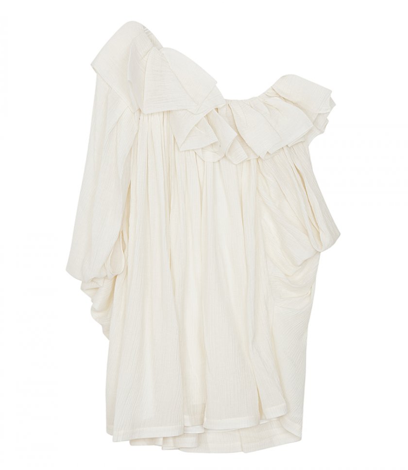 SALES - ONE SHOULDER RUFFLED DRESS