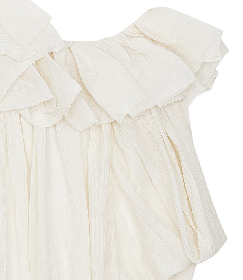 ONE SHOULDER RUFFLED DRESS