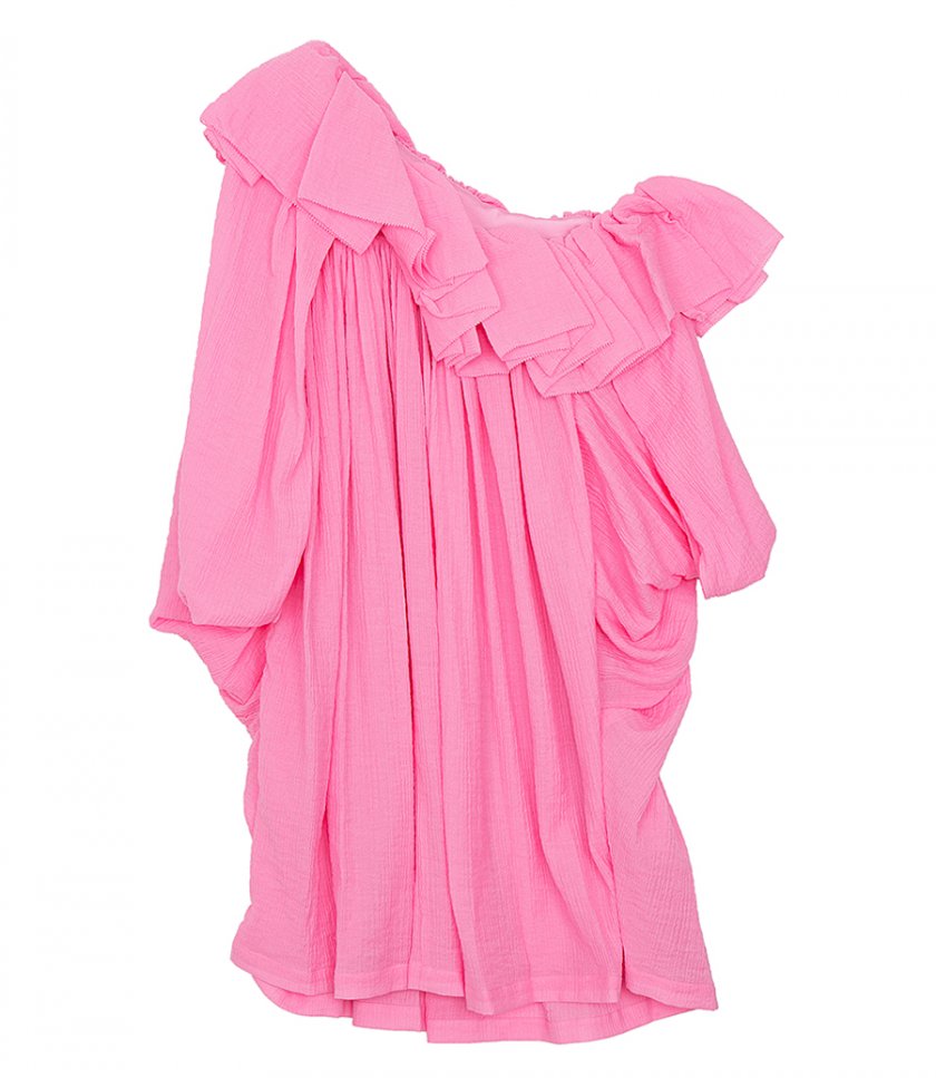 SALES - ONE SHOULDER RUFFLED DRESS