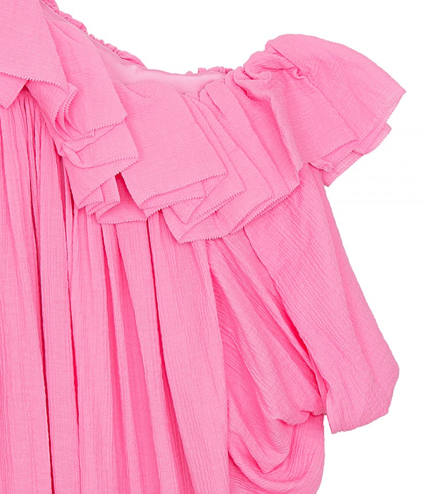ONE SHOULDER RUFFLED DRESS