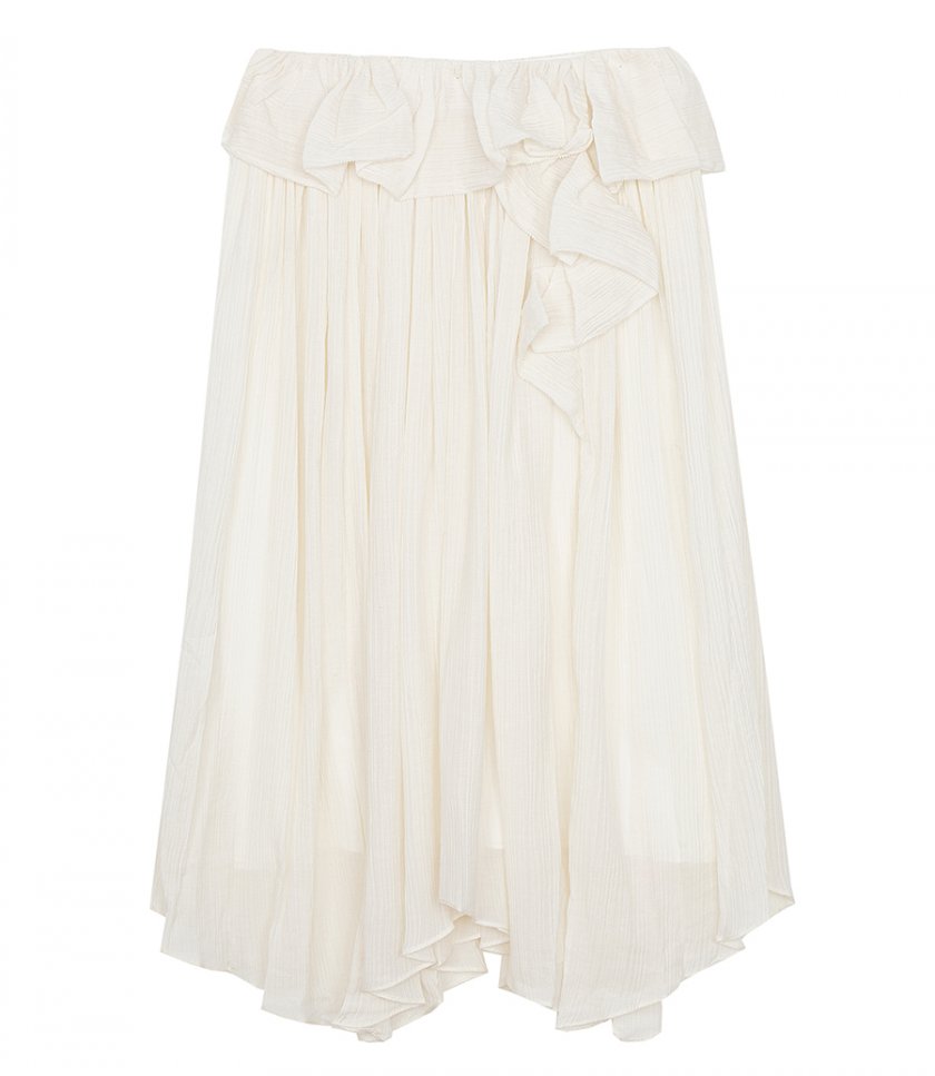 SALES - PLISSE VOILE PETAL DRAPE SKIRT