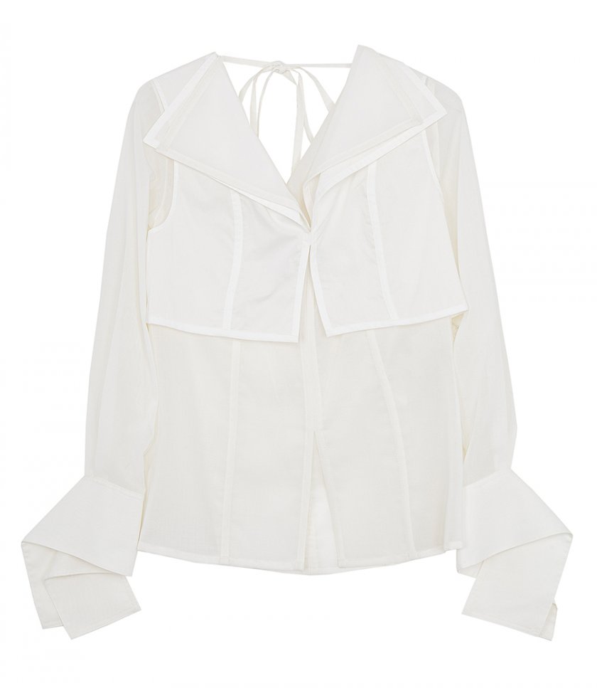 SALES - LONG SLEEVE TIE BACK BLOUSE