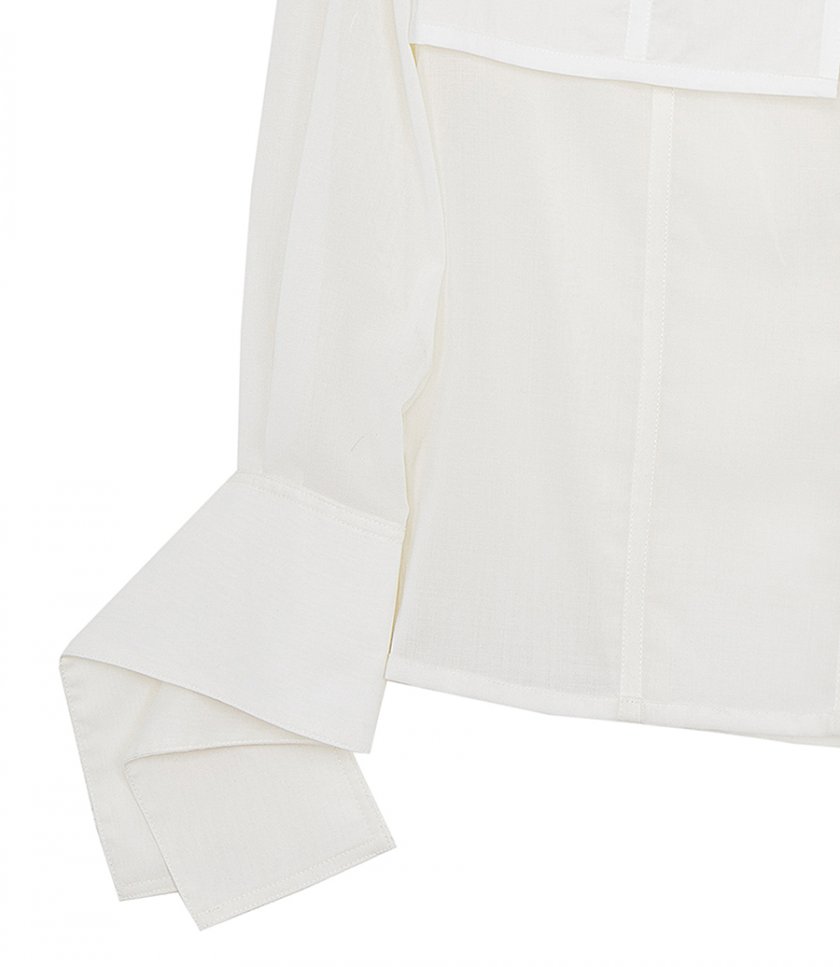 LONG SLEEVE TIE BACK BLOUSE