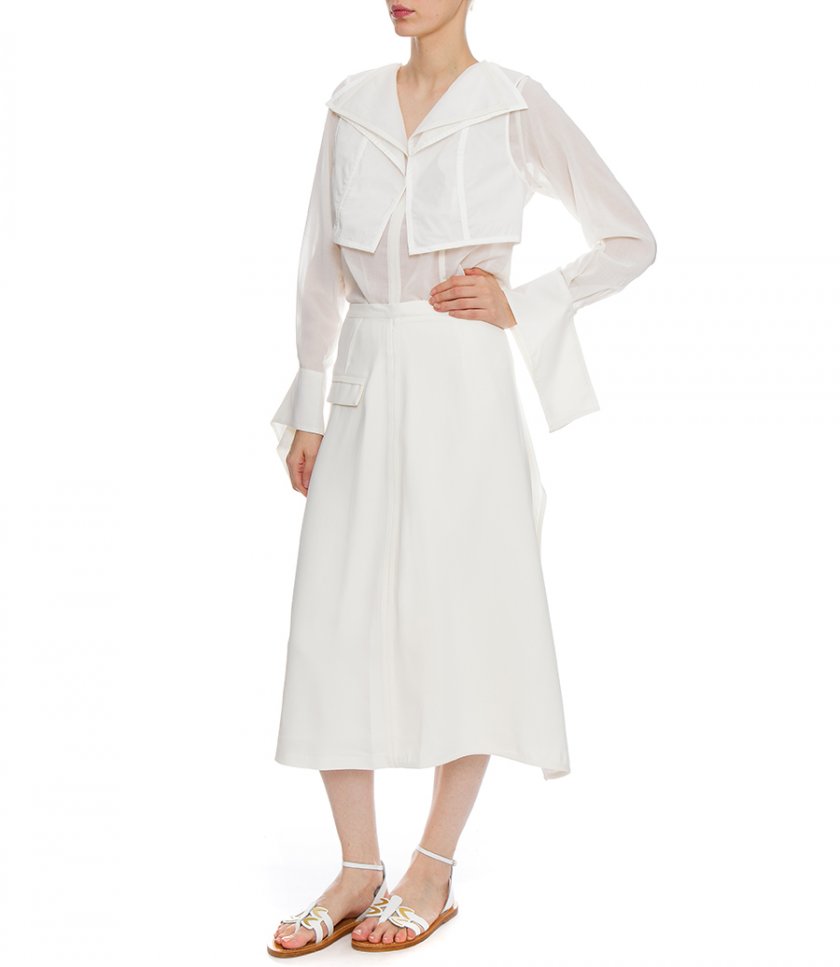 LONG SLEEVE TIE BACK BLOUSE