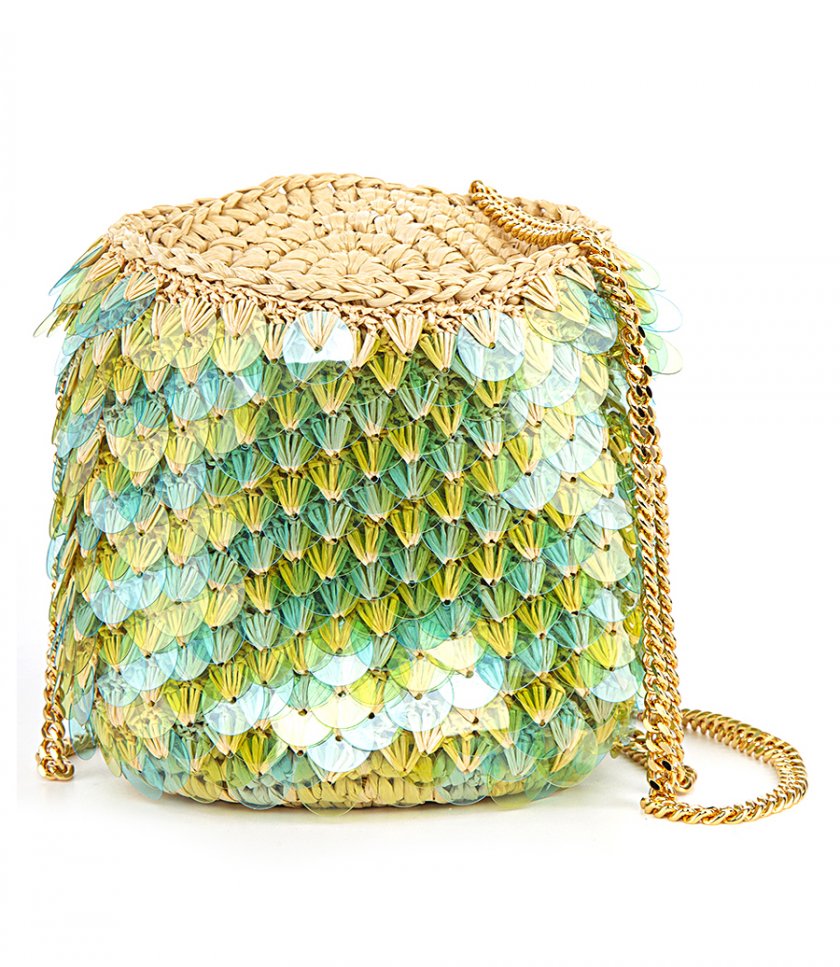 BAGS - CHER SEQUINED MINI BASKET