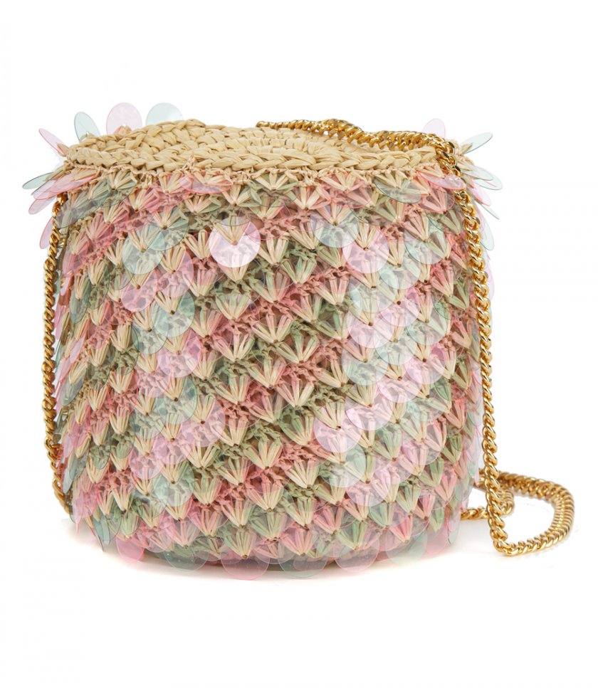 BAGS - CHER SEQUINED MINI BASKET
