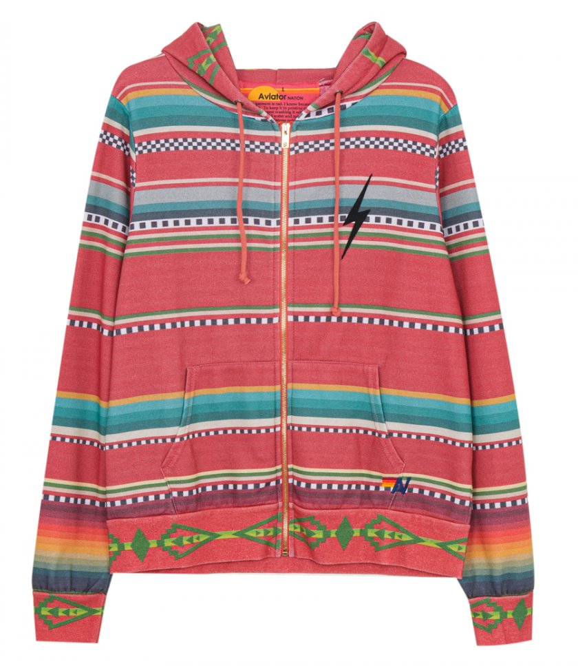AVIATOR NATION - SERAPE BOLT STITCH ZIP HOODIE